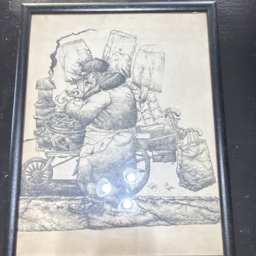 Framed black white figure - black,